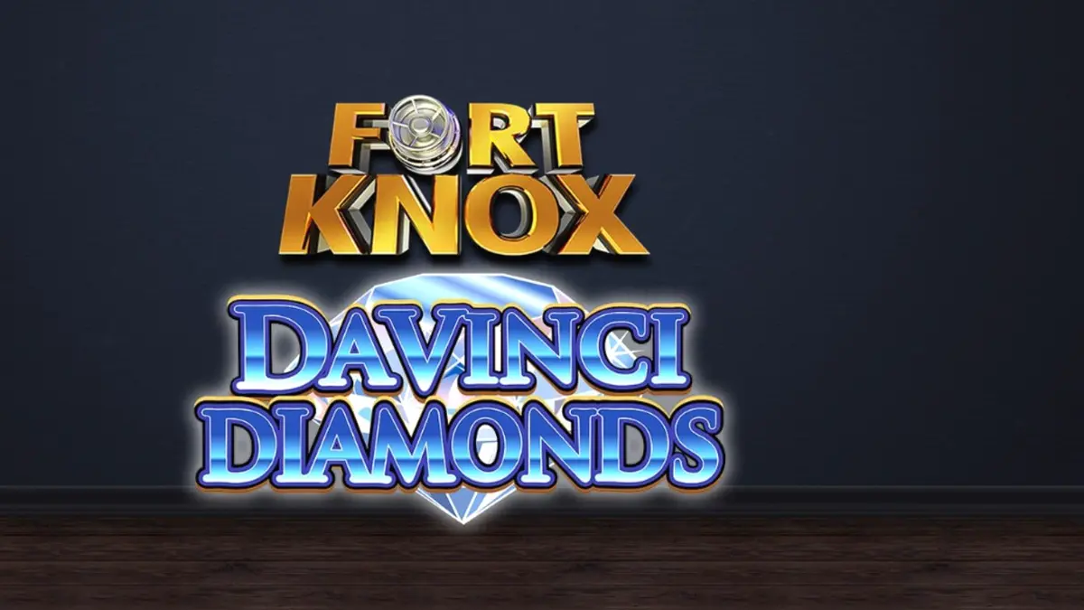 Tampilan visual slot Fort Knox Da Vinci Diamonds dengan elemen seni Renaisans dan brankas mewah